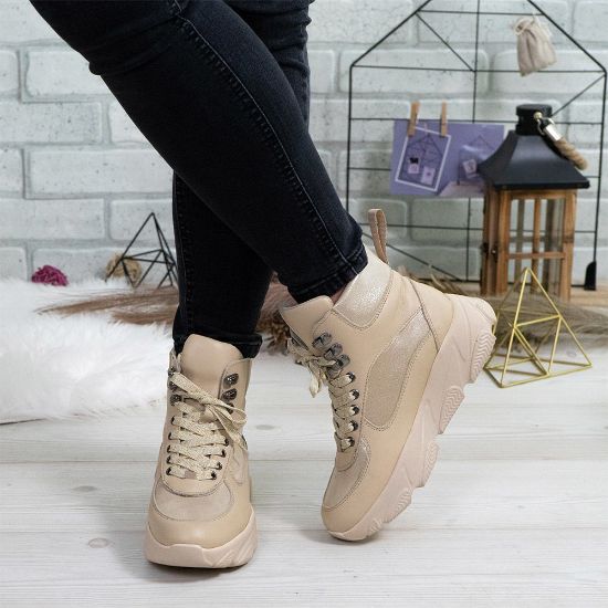 Imagine Ghete damă piele naturală 777 Bej