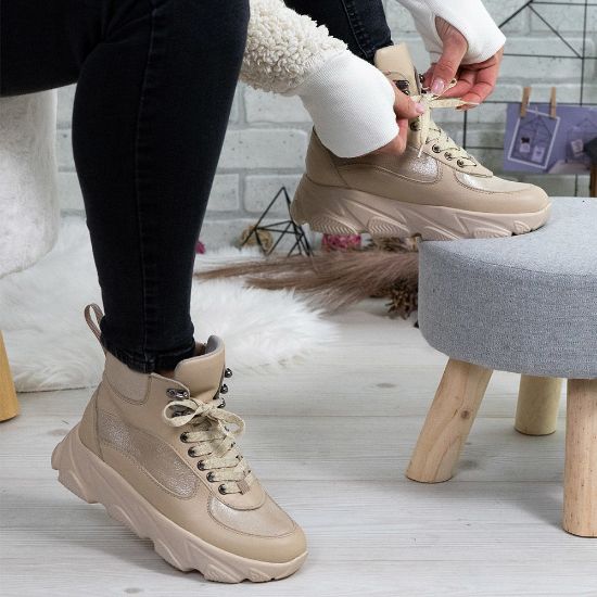 Imagine Ghete damă piele naturală 777 Bej