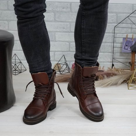 Imagine Ghete bărbați piele naturală 900 maro