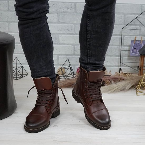 Imagine Ghete bărbați piele naturală 900 maro