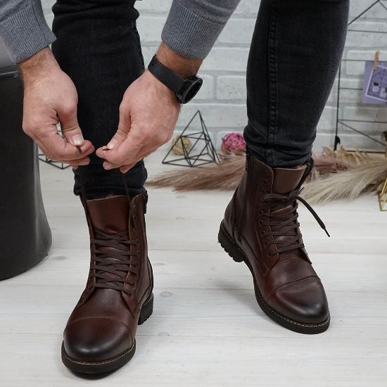 Imagine Ghete bărbați piele naturală 900 maro