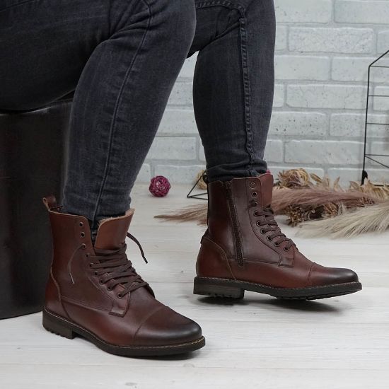 Imagine Ghete bărbați piele naturală 900 maro