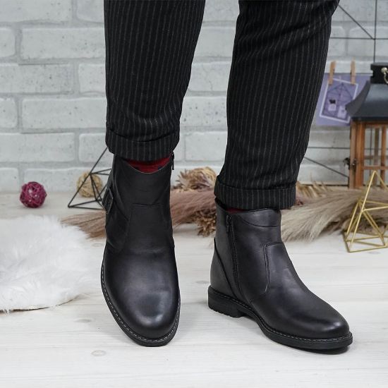 Imagine Ghete bărbați piele naturală 884 negru