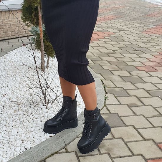 Imagine Ghete damă piele naturală 789 Negru