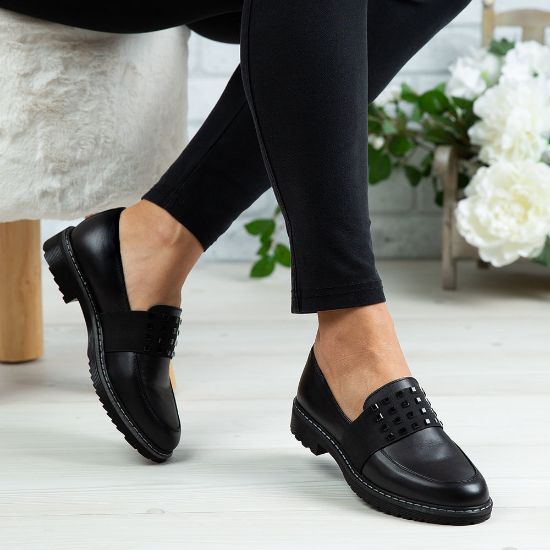 Imagine Pantofi damă piele naturală 150 Negru