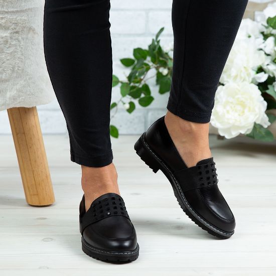 Imagine Pantofi damă piele naturală 150 Negru