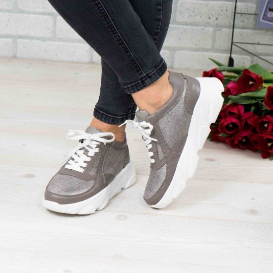 Imagine Pantofi damă piele naturală 122 GRI