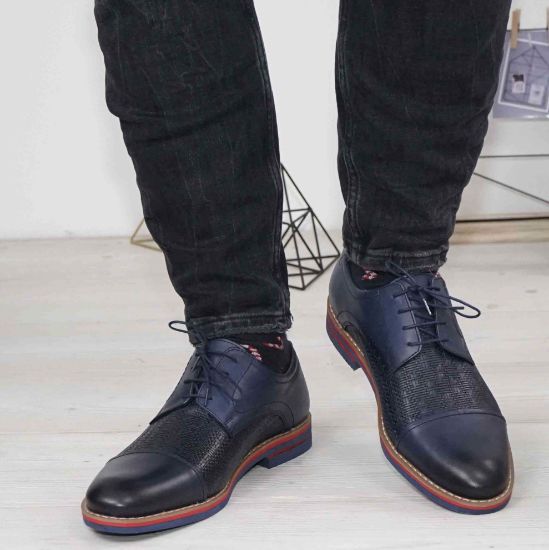 Imagine Pantofi casual bărbați din piele naturală 380 blue TR