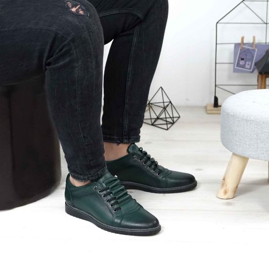 Imagine Pantofi sport bărbați piele naturală 433M verde