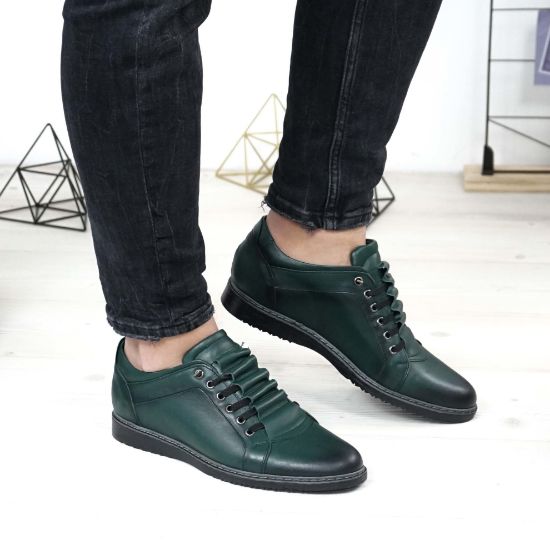 Imagine Pantofi sport bărbați piele naturală 433M verde