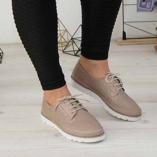 Imagine Pantofi damă piele naturală 143 nude