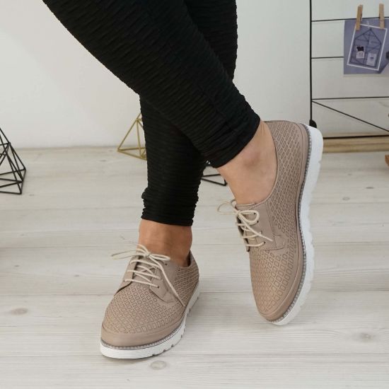 Imagine Pantofi damă piele naturală 143 nude