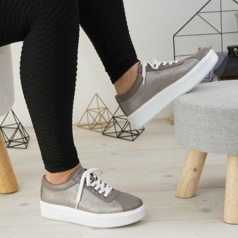 Imagine Pantofi damă piele naturală 137 GRI