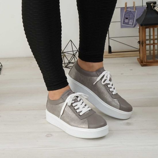 Imagine Pantofi damă piele naturală 137 GRI