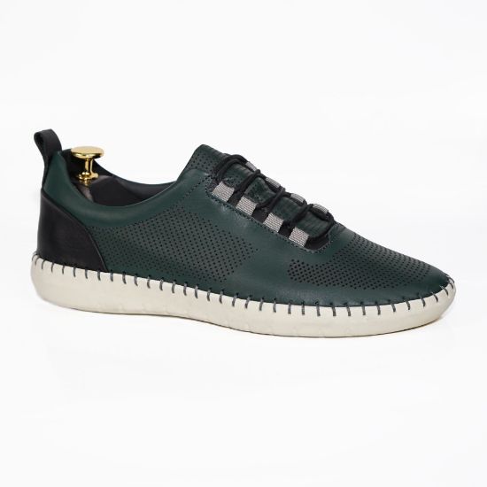 Imagine Pantofi casual bărbați piele naturală 691 Verde