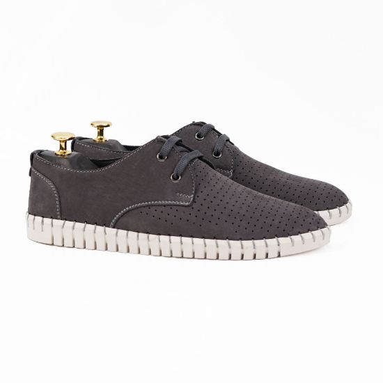 Imagine Pantofi casual bărbați piele naturală 560 Gri