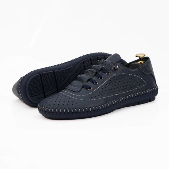 Imagine Pantofi casual bărbați piele naturală 670 Blue
