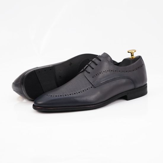 Imagine Pantofi eleganți bărbați din piele naturală 391 Gri