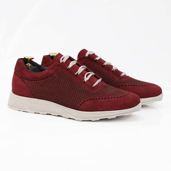 Imagine Pantofi sport bărbați piele naturală 447  visiniu buf