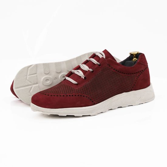 Imagine Pantofi sport bărbați piele naturală 447  visiniu buf