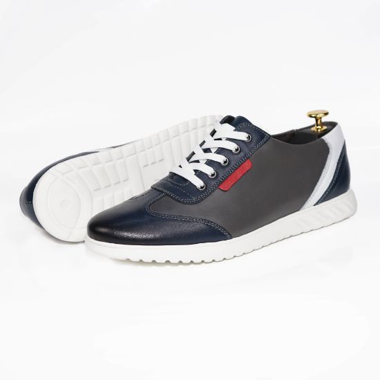 Imagine Pantofi sport bărbați piele naturală 432 Blue