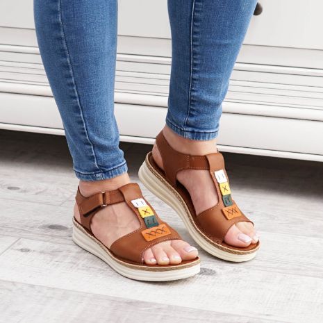 Imagine Sandale dama piele naturală 104 culoare maro