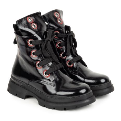 Imagine Ghete damă din piele naturală 702 negru lac