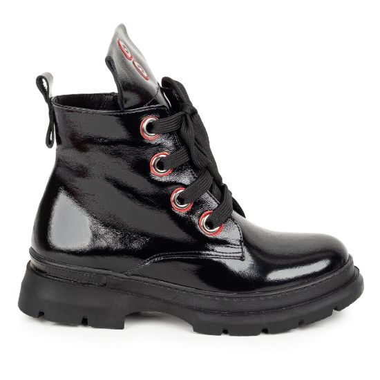 Imagine Ghete damă din piele naturală 702 negru lac