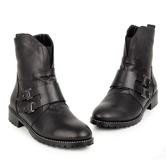 Imagine Ghete damă din piele naturală 700 negru