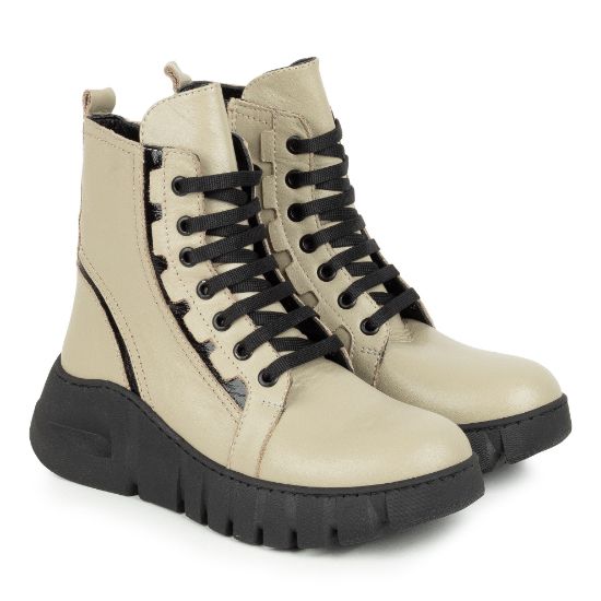 Imagine Ghete damă din piele naturală 703 OLIVE