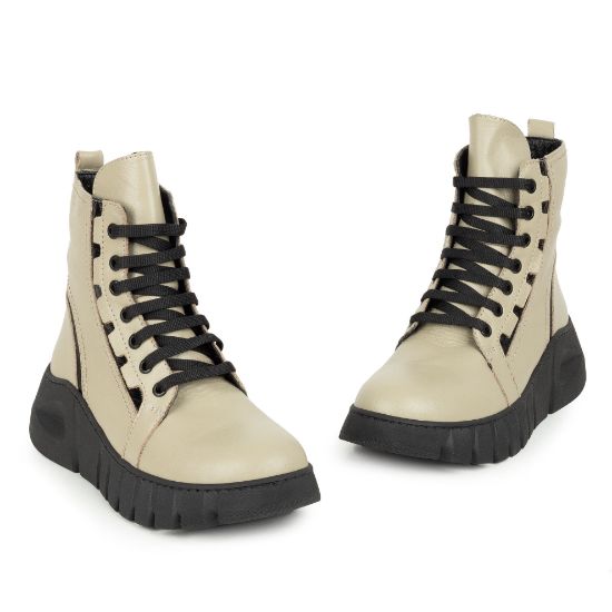 Imagine Ghete damă din piele naturală 703 OLIVE