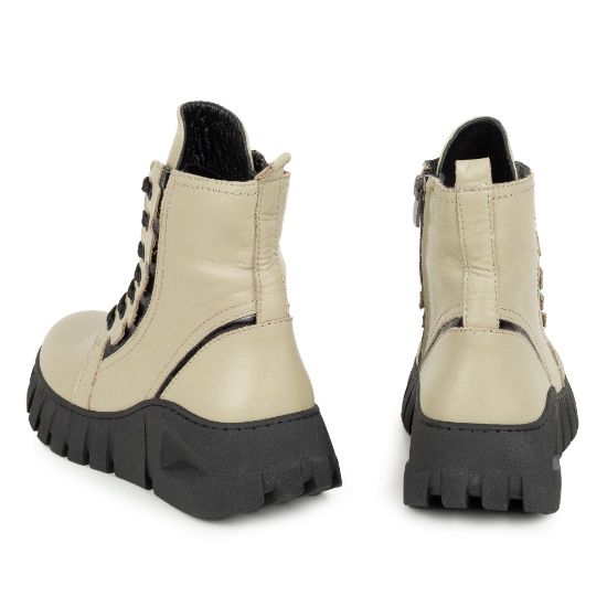 Imagine Ghete damă din piele naturală 703 OLIVE