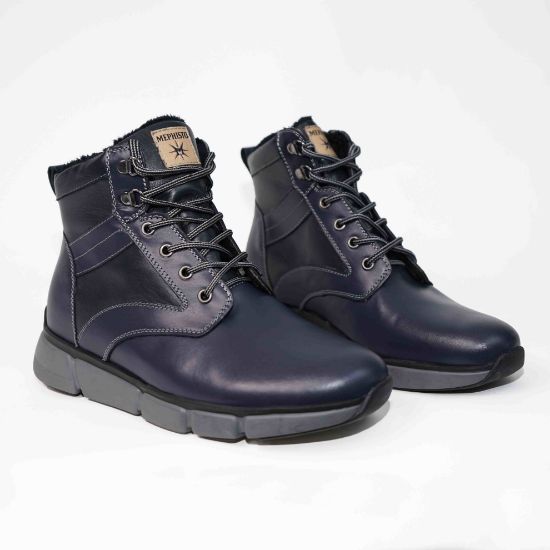 Imagine Ghete bărbați piele naturală C600 bleomarin