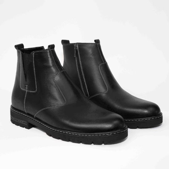 Imagine Ghete bărbați piele naturală c400 negru