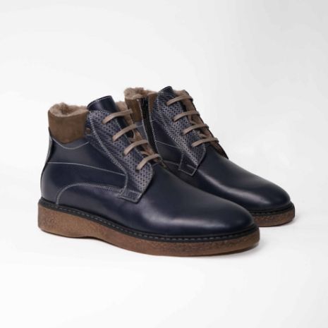 Imagine Ghete bărbați piele naturală C103 bleomarin