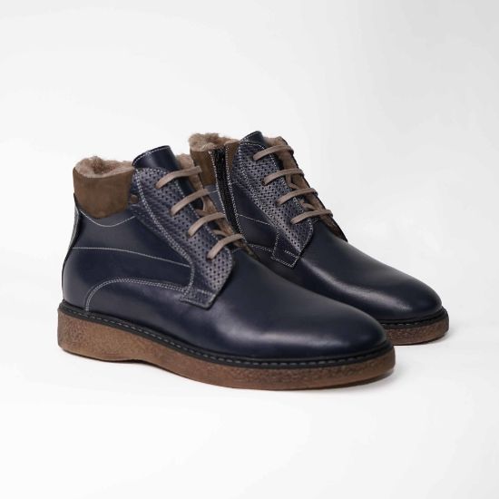 Imagine Ghete bărbați piele naturală C103 bleomarin