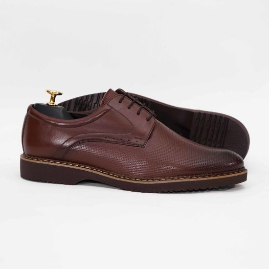 Imagine Pantofi casual bărbați din piele naturală 354-t Maro