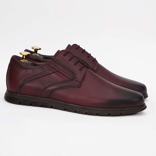 Imagine Pantofi casual bărbați piele naturală 552n- Vișiniu