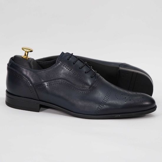 Imagine Pantofi eleganți bărbați din piele naturală 389 Blue