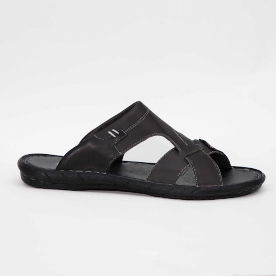 Imagine Saboti bărbați piele naturală s13 negru