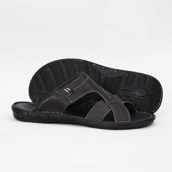 Imagine Saboti bărbați piele naturală s13 negru