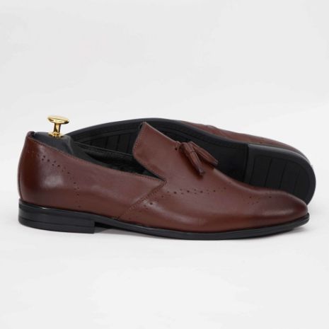 Imagine Mocasini bărbați din piele naturală 322 maro