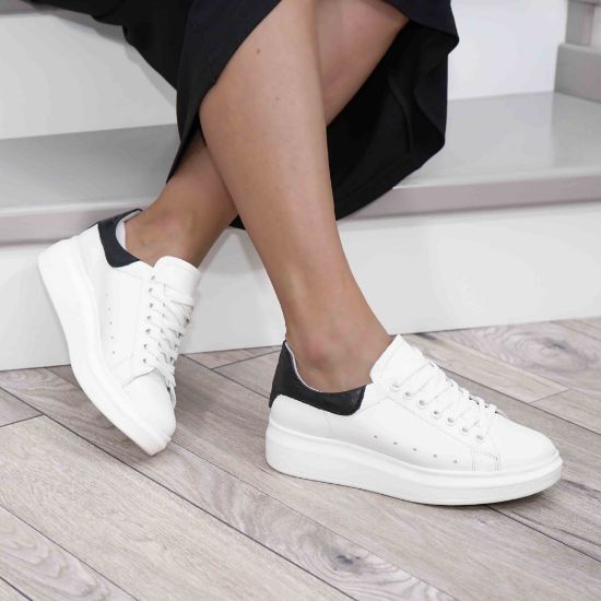 Imagine Pantofi damă piele naturală 101 alb