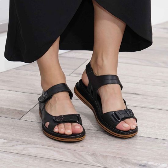 Imagine Sandale dama piele naturală t175 culoare negru