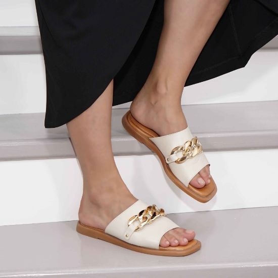 Imagine Saboti dama piele naturală t529 culoare bej