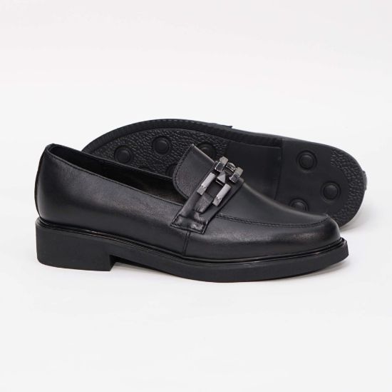 Imagine Mocasini damă negri din piele naturală 149 