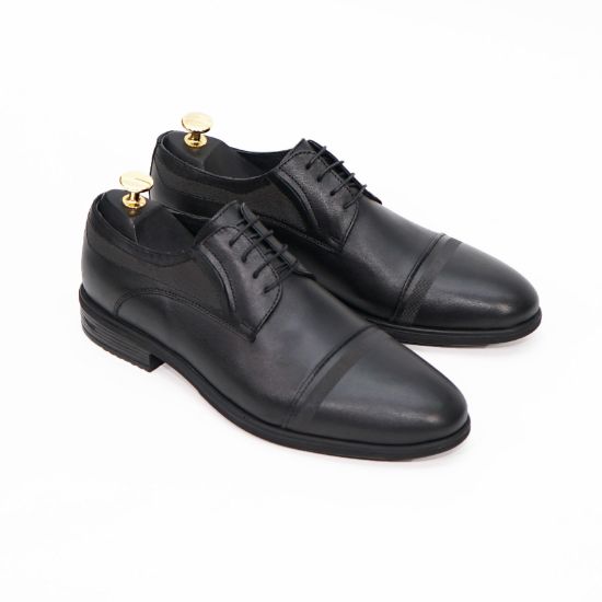 Imagine Pantofi eleganți bărbați din piele naturală 378 NEGRU