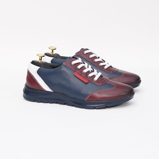 Imagine Pantofi sport bărbați piele naturală 430 Vișiniu