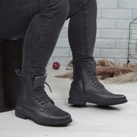 Imagine Ghete bărbați piele naturală 900 Negru