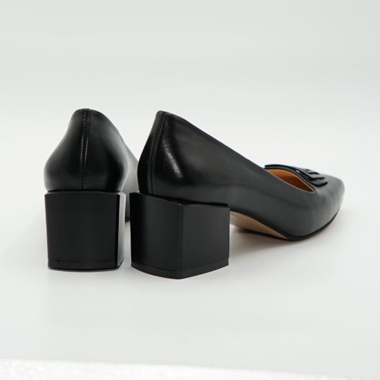 Imagine Pantofi dms 019 eleganti din piele naturala culoare neagra